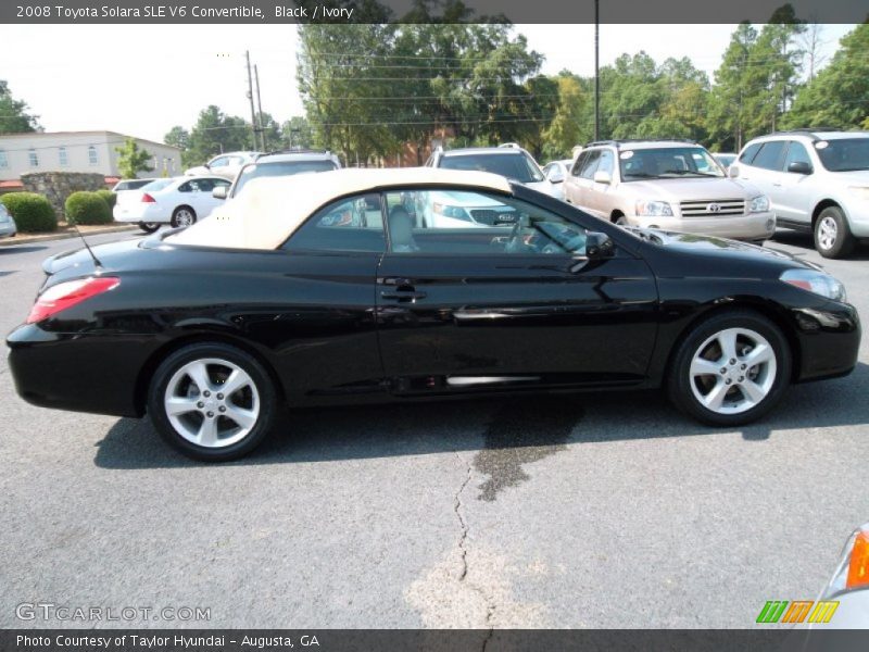 Black / Ivory 2008 Toyota Solara SLE V6 Convertible