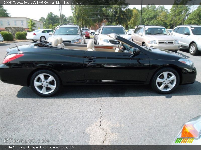 Black / Ivory 2008 Toyota Solara SLE V6 Convertible