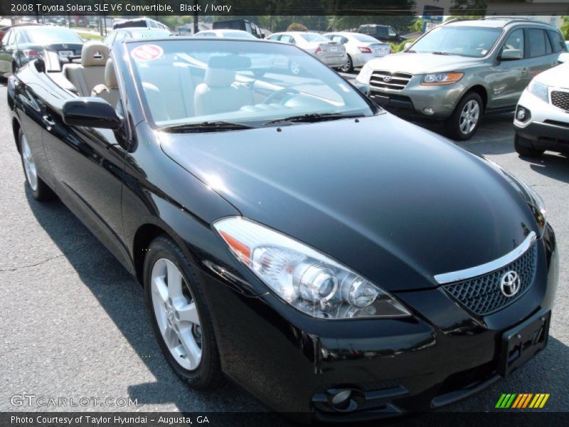 Black / Ivory 2008 Toyota Solara SLE V6 Convertible