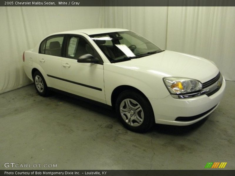 White / Gray 2005 Chevrolet Malibu Sedan