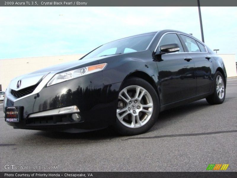 Crystal Black Pearl / Ebony 2009 Acura TL 3.5