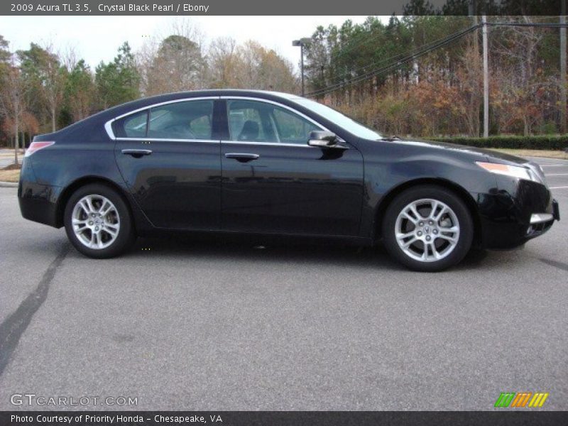Crystal Black Pearl / Ebony 2009 Acura TL 3.5