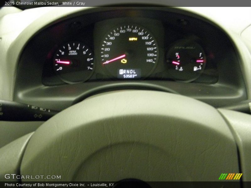 White / Gray 2005 Chevrolet Malibu Sedan