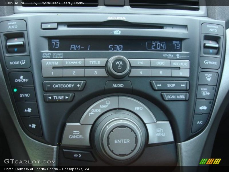Crystal Black Pearl / Ebony 2009 Acura TL 3.5