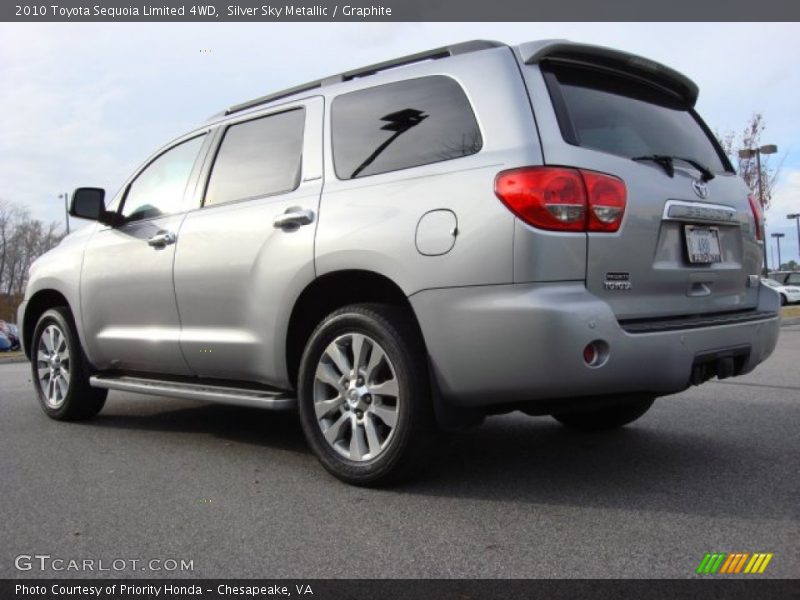 Silver Sky Metallic / Graphite 2010 Toyota Sequoia Limited 4WD