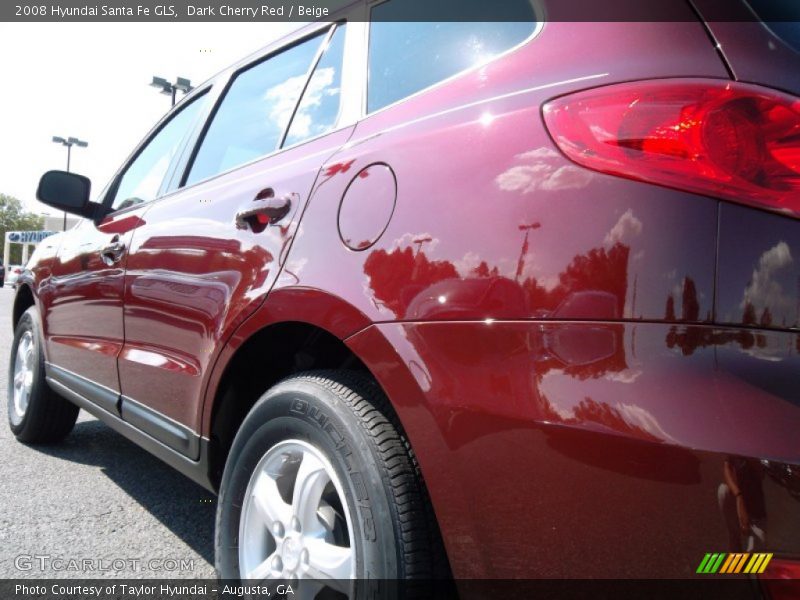 Dark Cherry Red / Beige 2008 Hyundai Santa Fe GLS