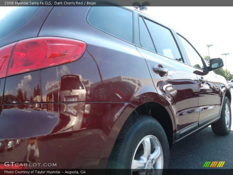 Dark Cherry Red / Beige 2008 Hyundai Santa Fe GLS