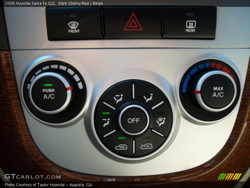 Dark Cherry Red / Beige 2008 Hyundai Santa Fe GLS