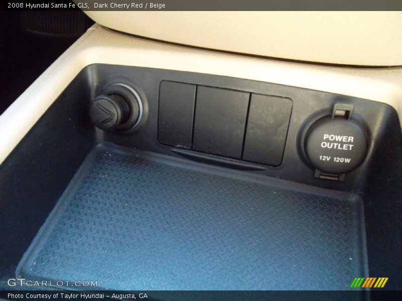 Dark Cherry Red / Beige 2008 Hyundai Santa Fe GLS