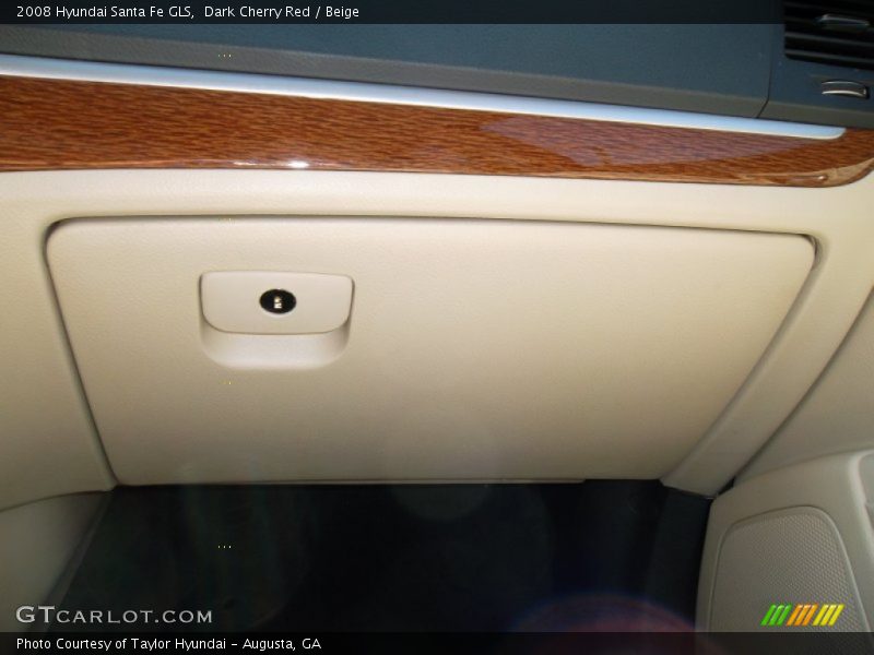 Dark Cherry Red / Beige 2008 Hyundai Santa Fe GLS