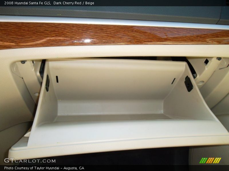 Dark Cherry Red / Beige 2008 Hyundai Santa Fe GLS