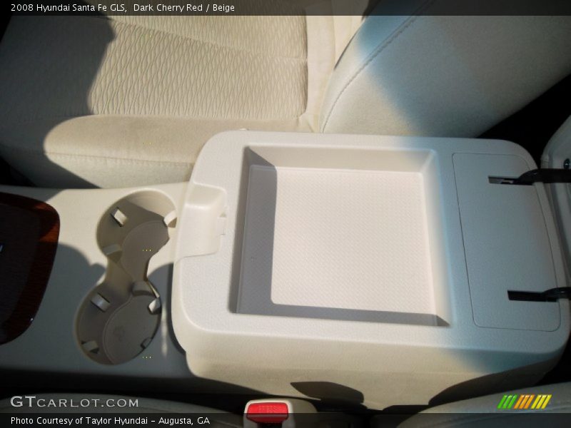 Dark Cherry Red / Beige 2008 Hyundai Santa Fe GLS
