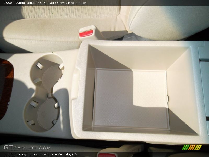 Dark Cherry Red / Beige 2008 Hyundai Santa Fe GLS
