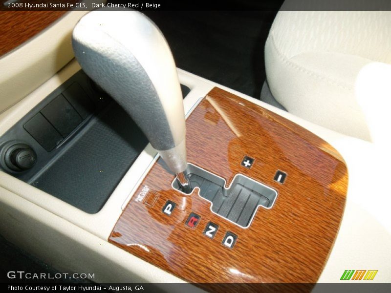 Dark Cherry Red / Beige 2008 Hyundai Santa Fe GLS