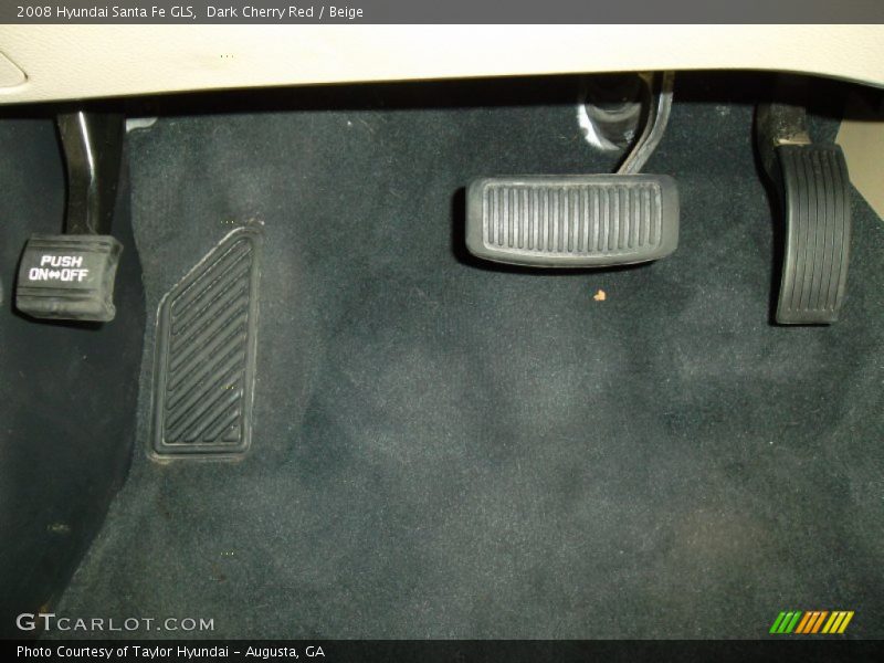 Dark Cherry Red / Beige 2008 Hyundai Santa Fe GLS
