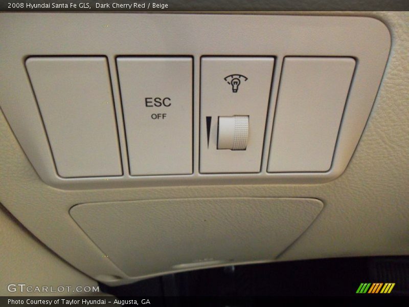 Dark Cherry Red / Beige 2008 Hyundai Santa Fe GLS