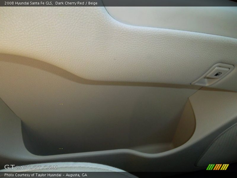 Dark Cherry Red / Beige 2008 Hyundai Santa Fe GLS