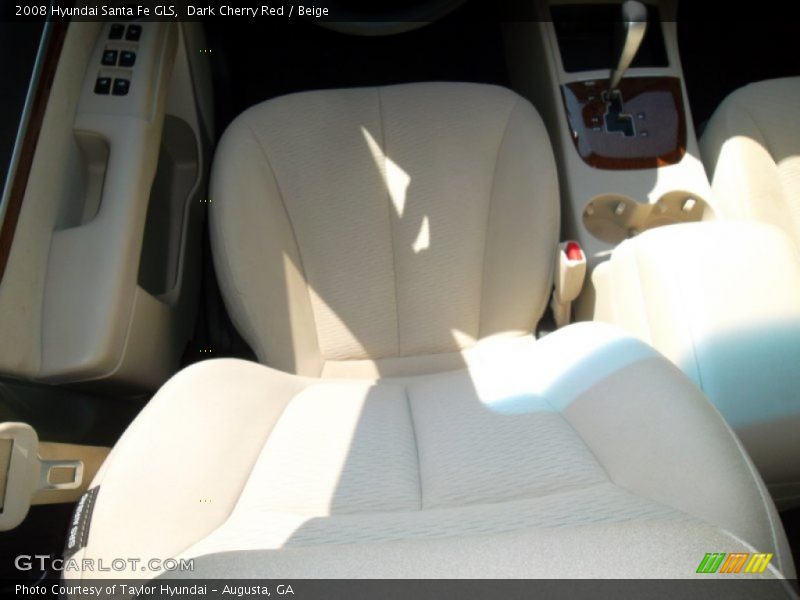 Dark Cherry Red / Beige 2008 Hyundai Santa Fe GLS