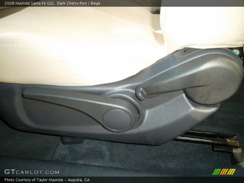 Dark Cherry Red / Beige 2008 Hyundai Santa Fe GLS