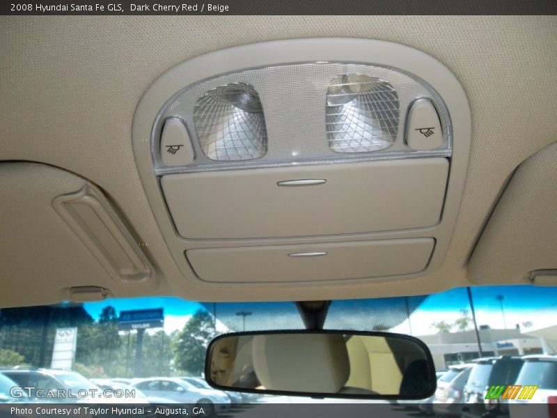 Dark Cherry Red / Beige 2008 Hyundai Santa Fe GLS