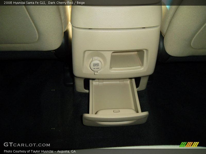 Dark Cherry Red / Beige 2008 Hyundai Santa Fe GLS