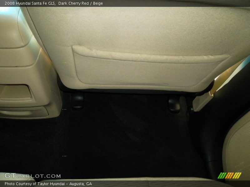 Dark Cherry Red / Beige 2008 Hyundai Santa Fe GLS