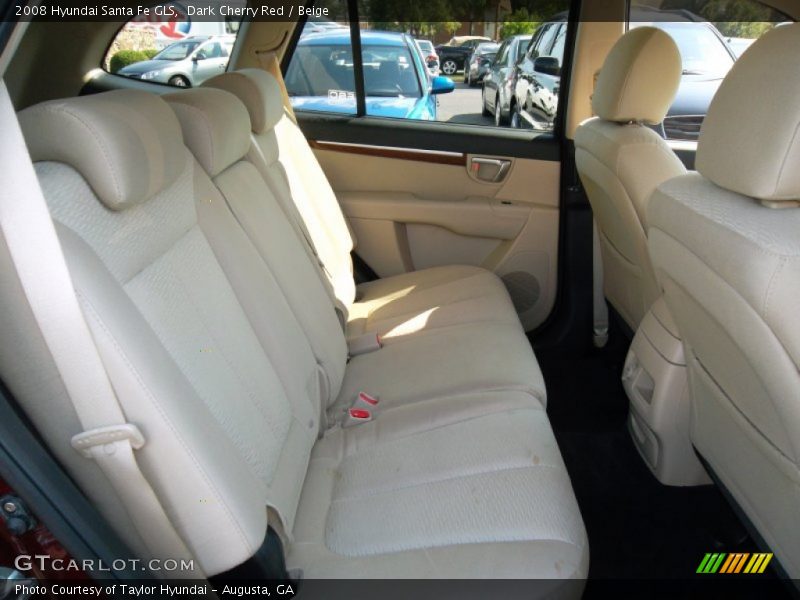 Dark Cherry Red / Beige 2008 Hyundai Santa Fe GLS