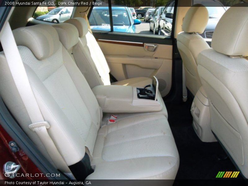 Dark Cherry Red / Beige 2008 Hyundai Santa Fe GLS