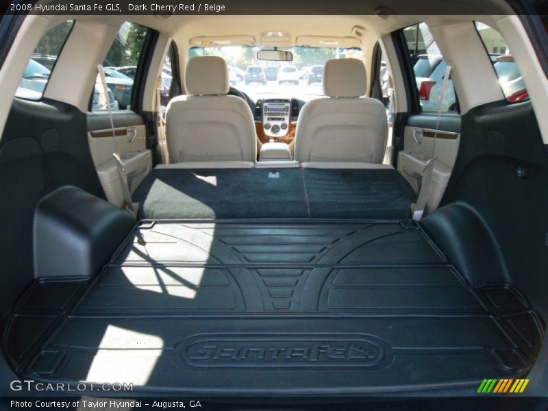 Dark Cherry Red / Beige 2008 Hyundai Santa Fe GLS
