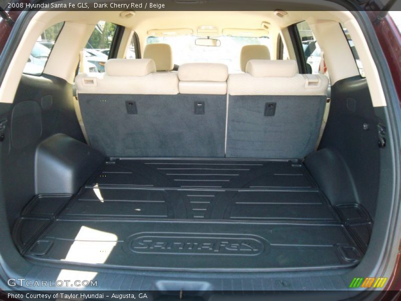 Dark Cherry Red / Beige 2008 Hyundai Santa Fe GLS