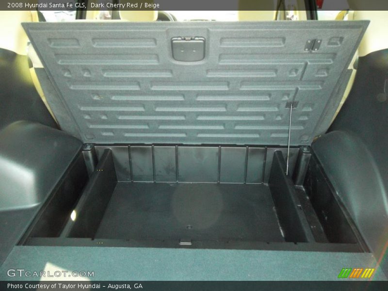 Dark Cherry Red / Beige 2008 Hyundai Santa Fe GLS