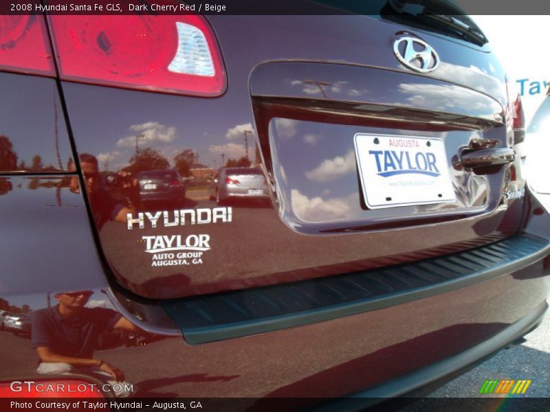 Dark Cherry Red / Beige 2008 Hyundai Santa Fe GLS