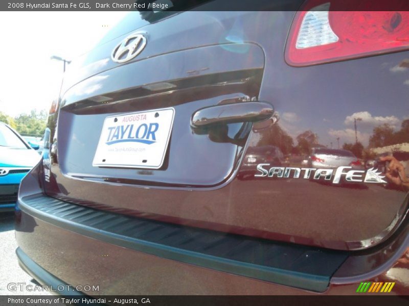 Dark Cherry Red / Beige 2008 Hyundai Santa Fe GLS