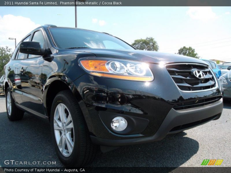 Phantom Black Metallic / Cocoa Black 2011 Hyundai Santa Fe Limited