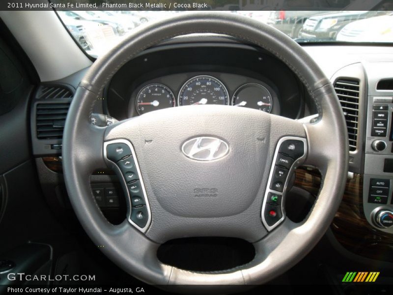 Phantom Black Metallic / Cocoa Black 2011 Hyundai Santa Fe Limited