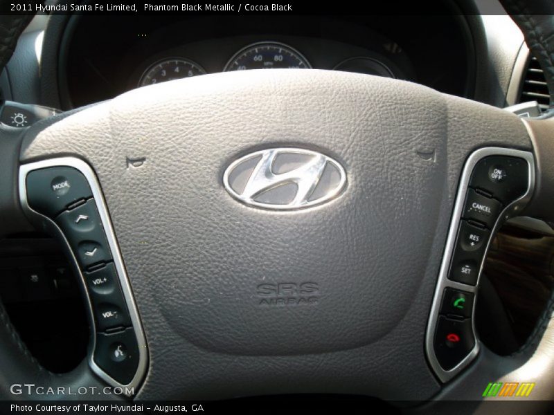 Phantom Black Metallic / Cocoa Black 2011 Hyundai Santa Fe Limited