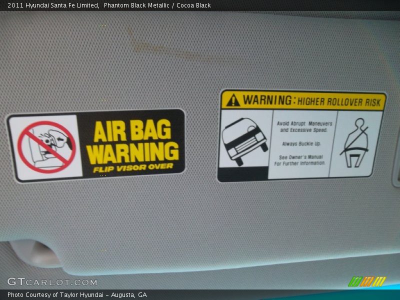 Phantom Black Metallic / Cocoa Black 2011 Hyundai Santa Fe Limited