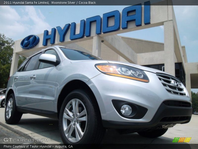 Moonstone Silver / Cocoa Black 2011 Hyundai Santa Fe Limited