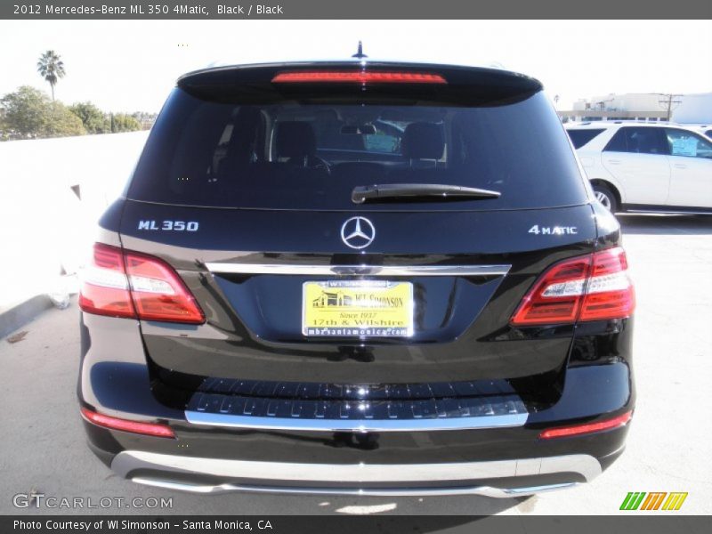 Black / Black 2012 Mercedes-Benz ML 350 4Matic