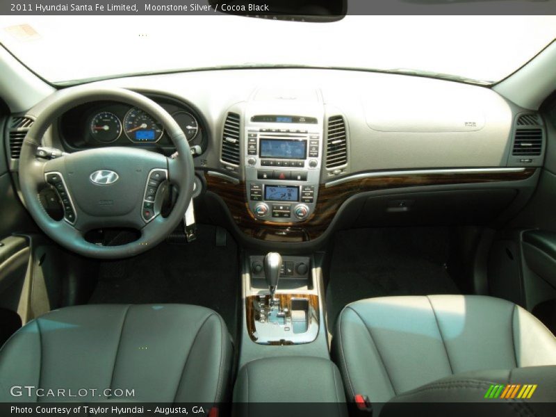 Moonstone Silver / Cocoa Black 2011 Hyundai Santa Fe Limited
