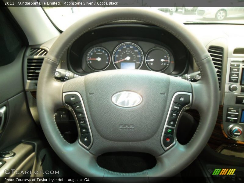 Moonstone Silver / Cocoa Black 2011 Hyundai Santa Fe Limited