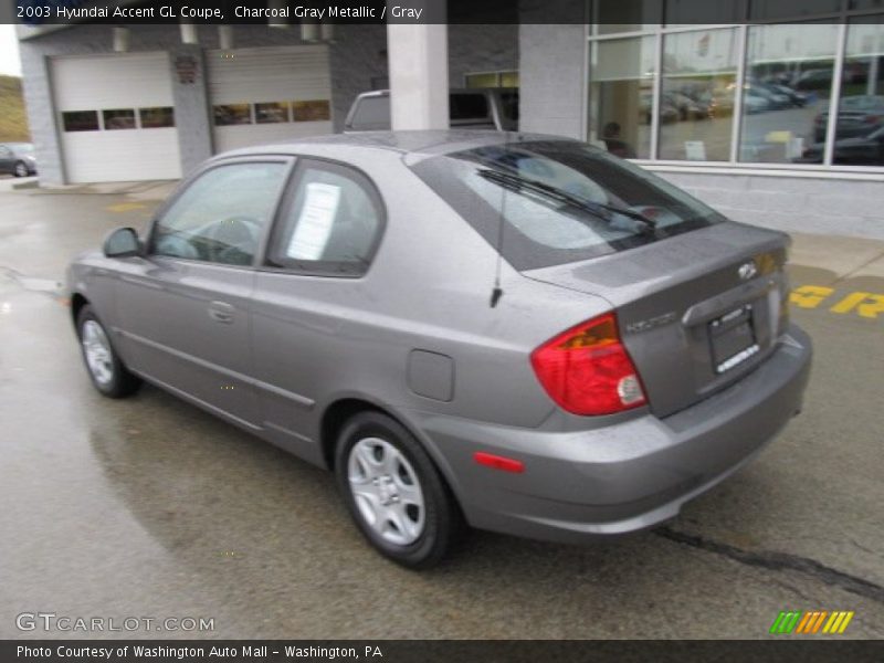 Charcoal Gray Metallic / Gray 2003 Hyundai Accent GL Coupe