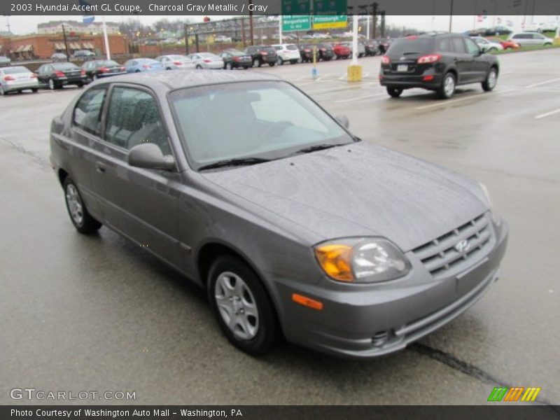 Charcoal Gray Metallic / Gray 2003 Hyundai Accent GL Coupe