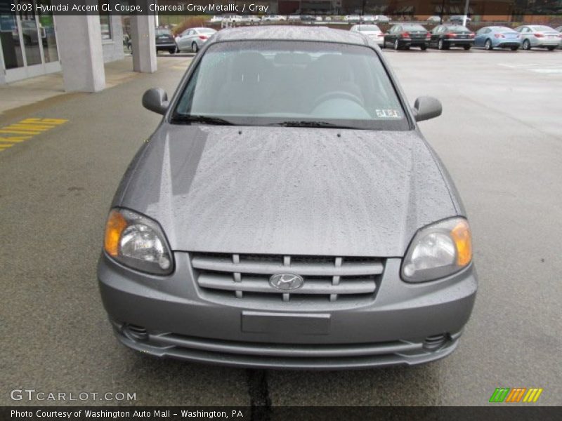 Charcoal Gray Metallic / Gray 2003 Hyundai Accent GL Coupe