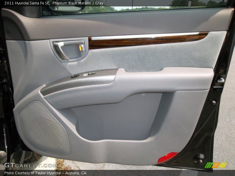 Phantom Black Metallic / Gray 2011 Hyundai Santa Fe SE
