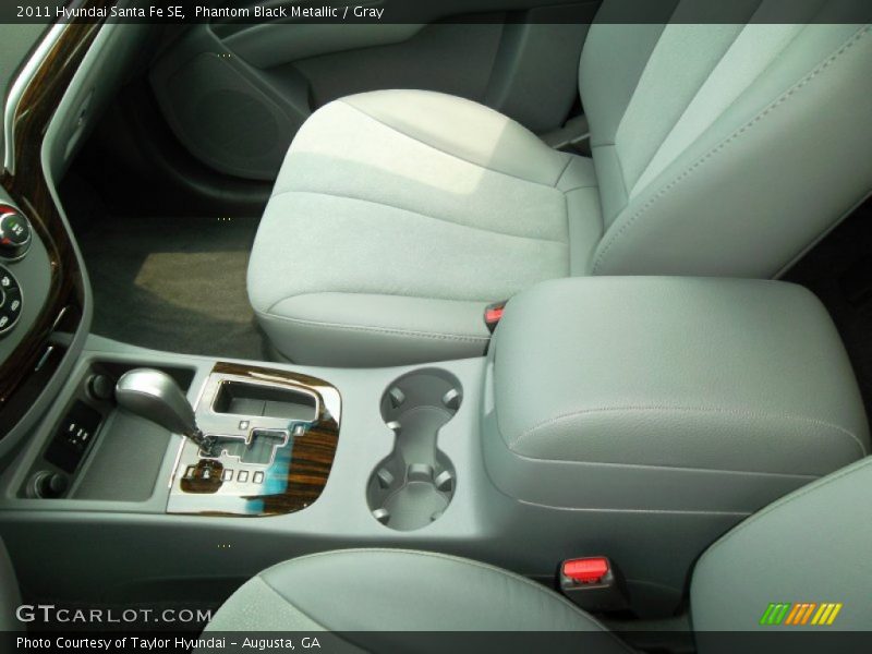 Phantom Black Metallic / Gray 2011 Hyundai Santa Fe SE