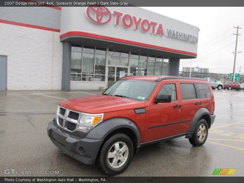 Sunburst Orange Pearl / Dark Slate Gray 2007 Dodge Nitro SXT 4x4