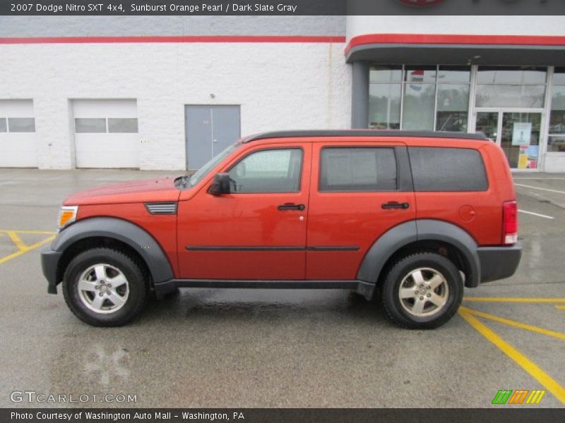 Sunburst Orange Pearl / Dark Slate Gray 2007 Dodge Nitro SXT 4x4