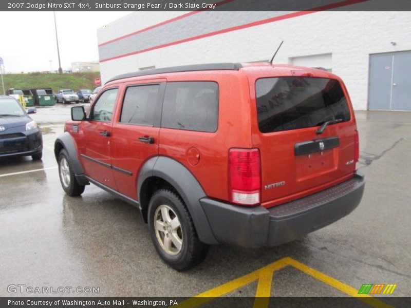 Sunburst Orange Pearl / Dark Slate Gray 2007 Dodge Nitro SXT 4x4