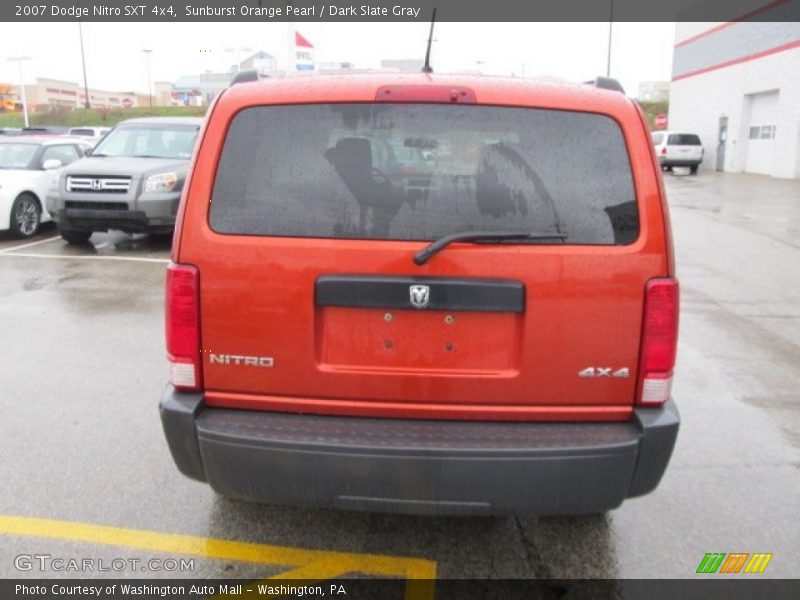 Sunburst Orange Pearl / Dark Slate Gray 2007 Dodge Nitro SXT 4x4